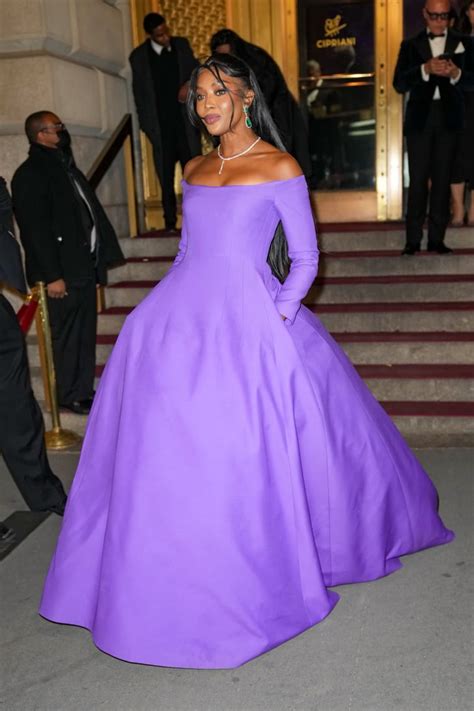 Naomi Campbell's Purple Valentino Dress .